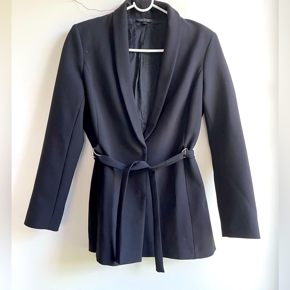 Topshop belted blazer